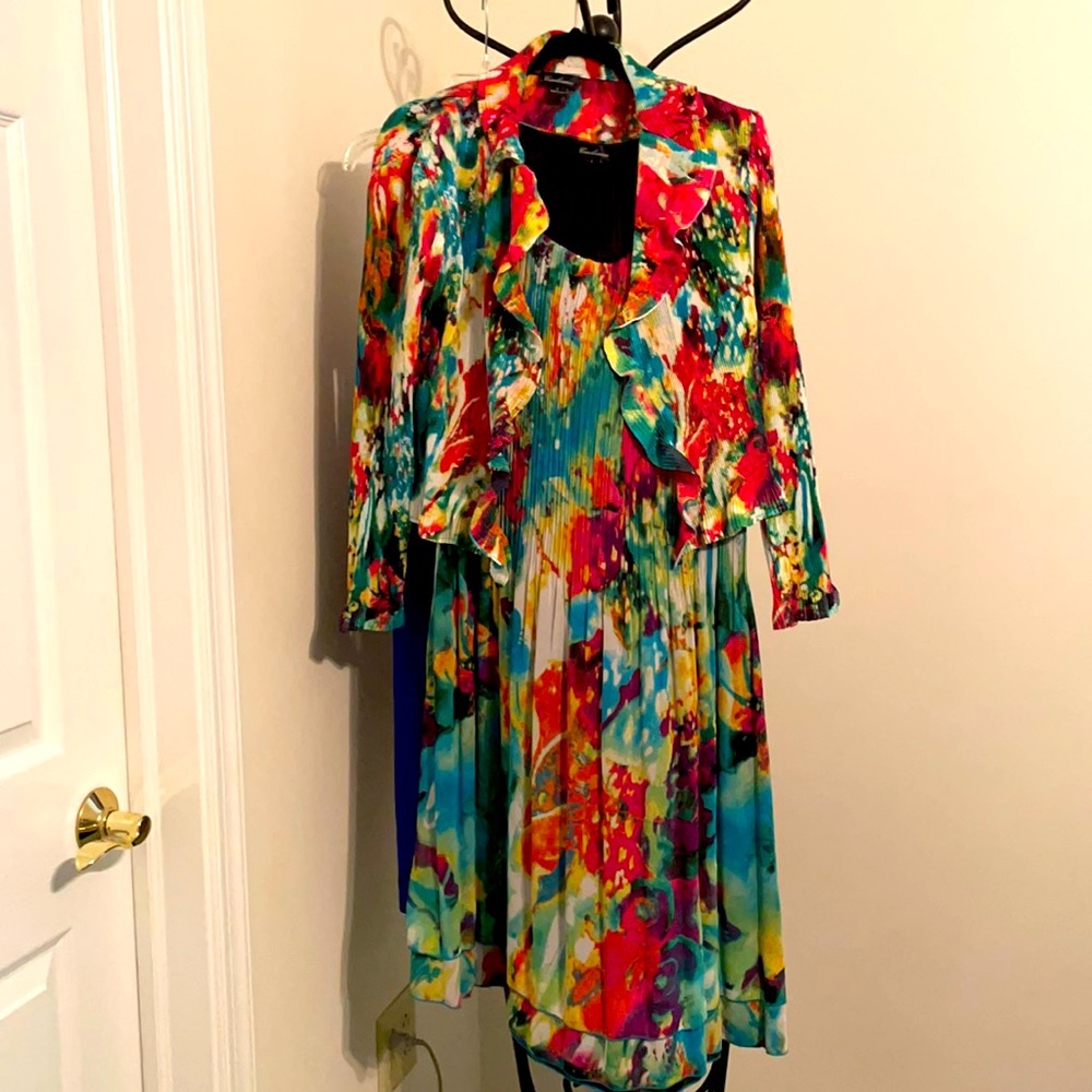 Two Piece Dress and jacket Size L